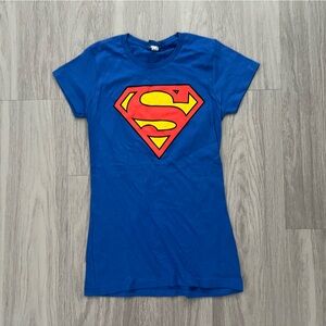 Alstyle Blue Superman Logo Tee Short Sleeve small